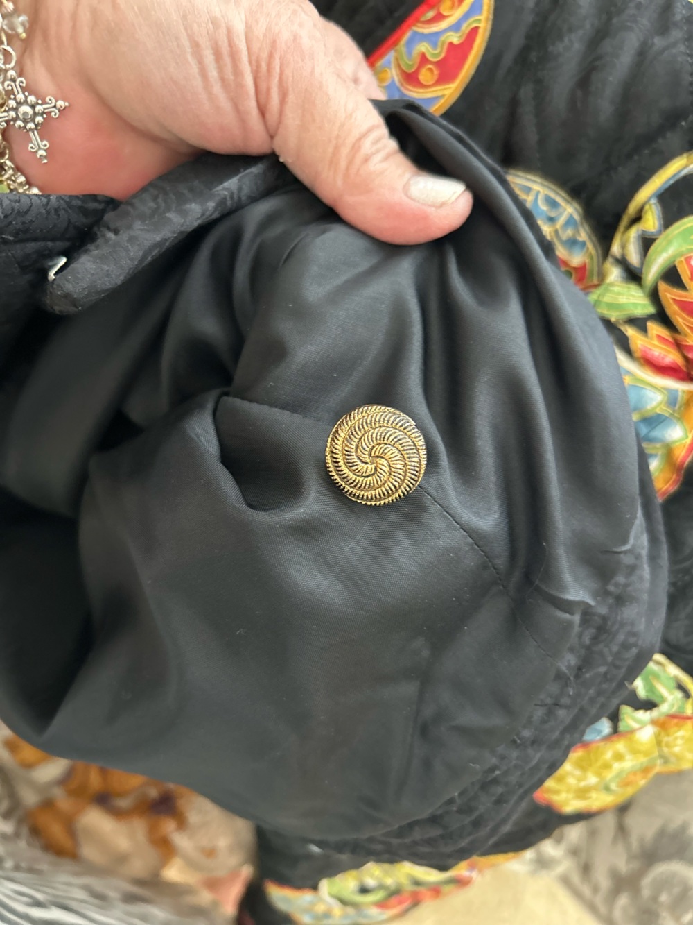 RARE Boutique Design Silk Circle-Pattern Jacket - Picture 14 of 14